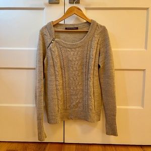 Alpaca/wool blend cable sweater